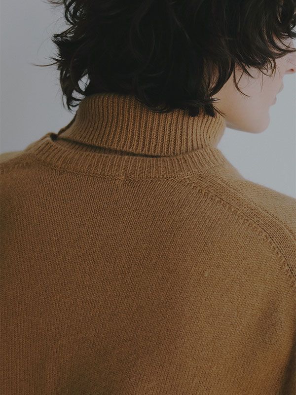 ウールカシミヤスリーブレスニットプルオーバー (CAMEL)