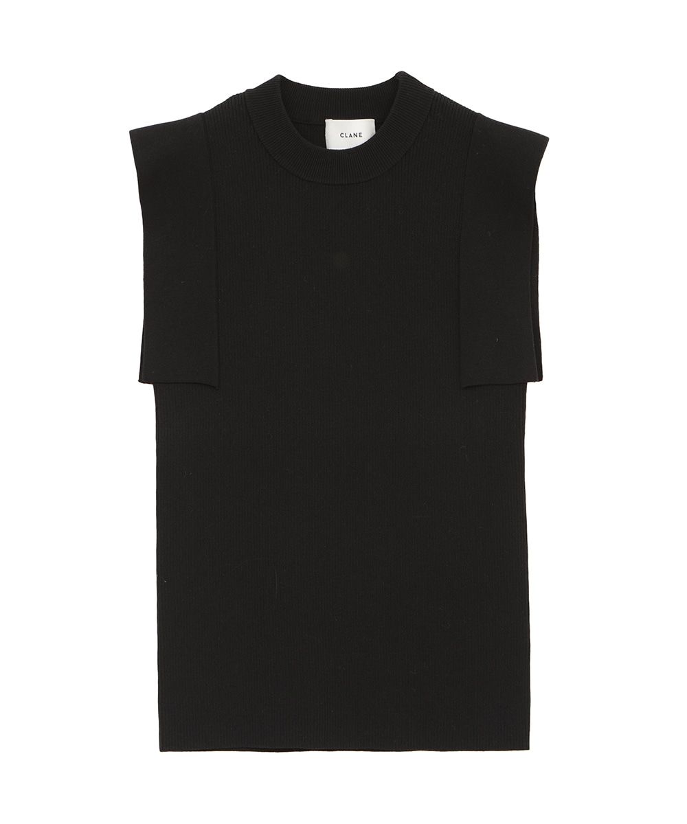 スクエアー スリーブ ニット トップス - SQUARE SLEEVE KNIT TOPS