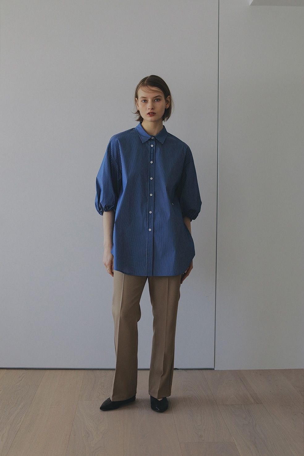 バルーンスリーブシャツ - BALOON SLEEVE SHIRT - STRIPE