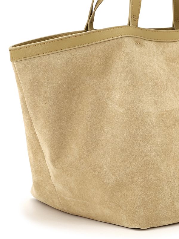 Wハンドルスウェードビッグトートバッグ （BEIGE）
