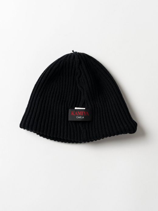 KMY BEANIE - カミヤロゴビーニー / ニットキャップ - BLACK