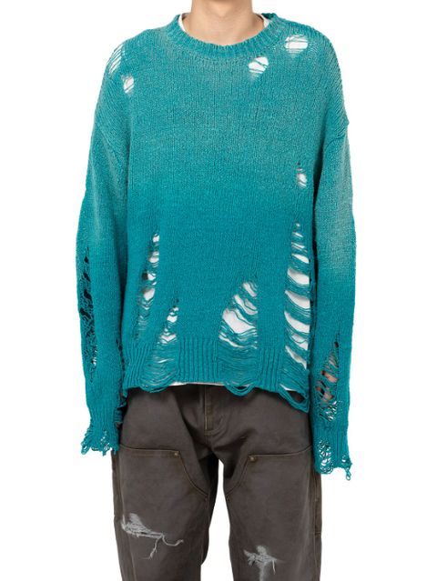サンフェードライクニットセーター - Sun Faded Like Knit Sweater (BLUE)