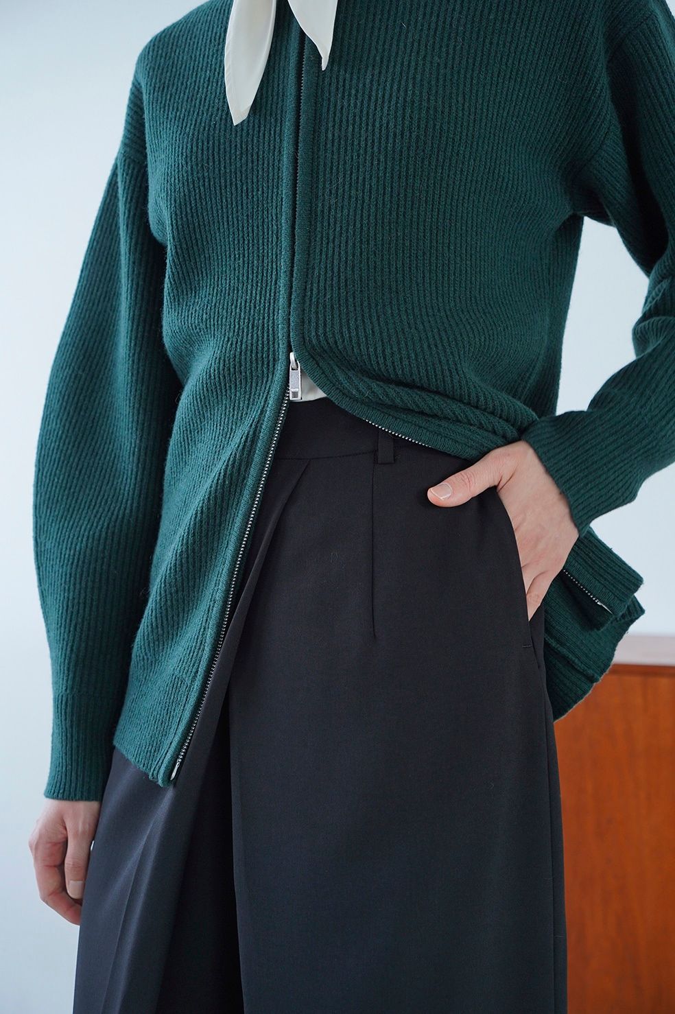 CLANE - クロス タック ワイド パンツ - CROSS TUCK WIDE PANTS