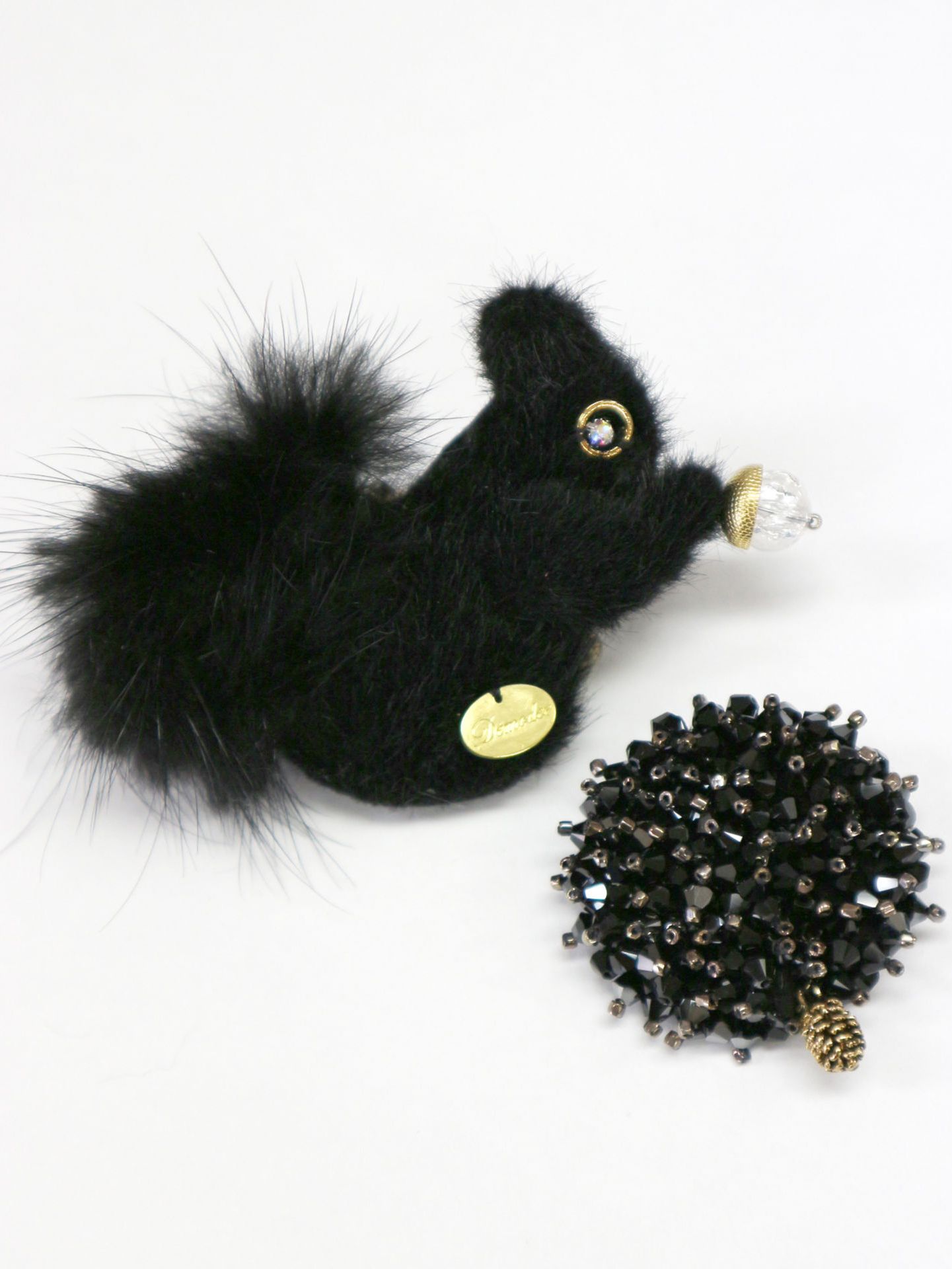 ブローチ - Squirrel mini brooch