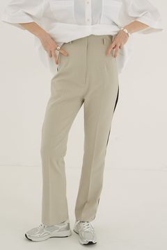 ハイウエストパンツ - HIGH WAIST SIDE LINE PANTS - IVORY