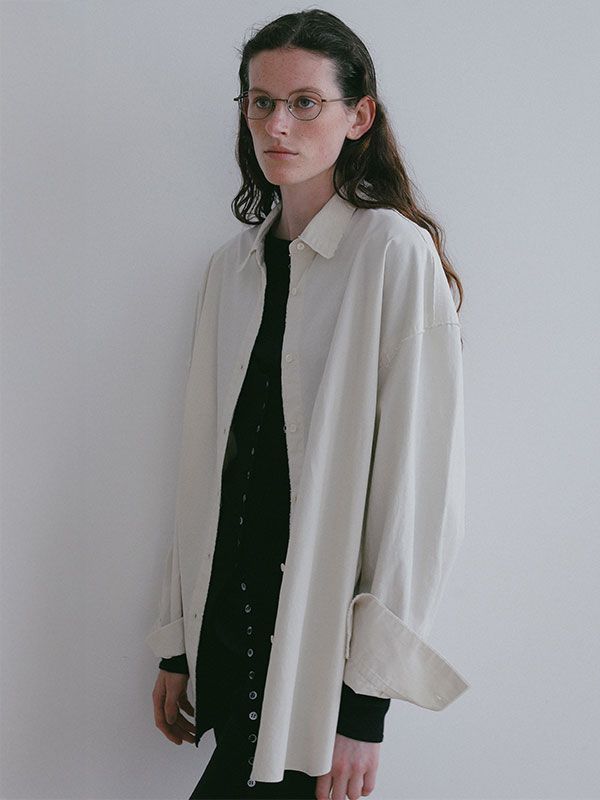 カットオフユージュアリーシャツ (OFF WHITE)