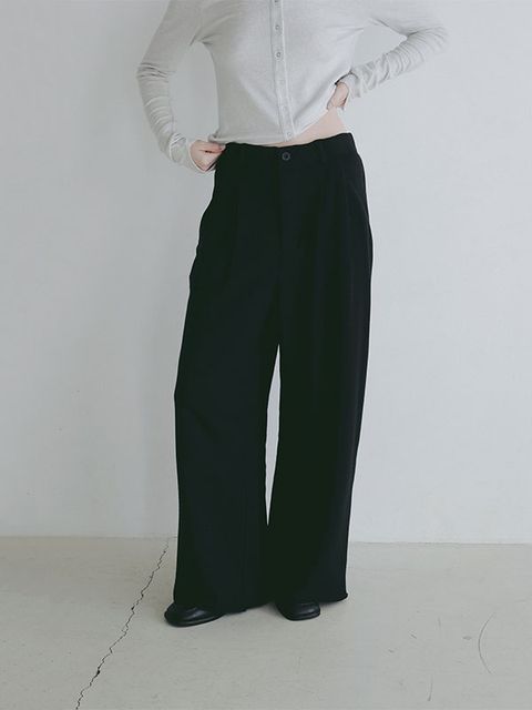 エアリースウェットパンツ - BLACK