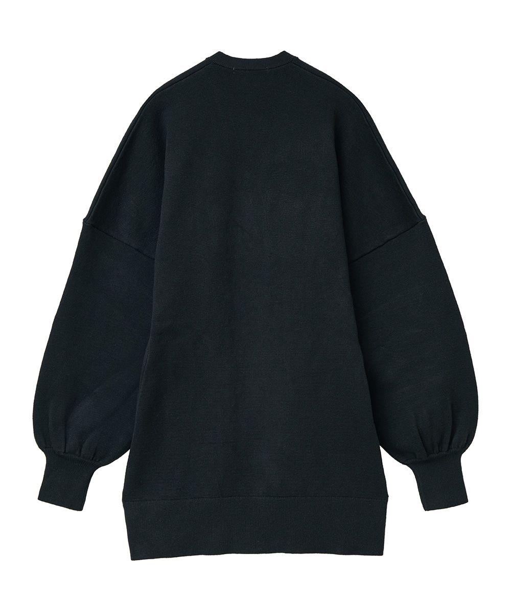 ウエスト シェイプ ドルマン カーディガン -  WAIST SHAPE DOLMAN CARDIGAN BLACK