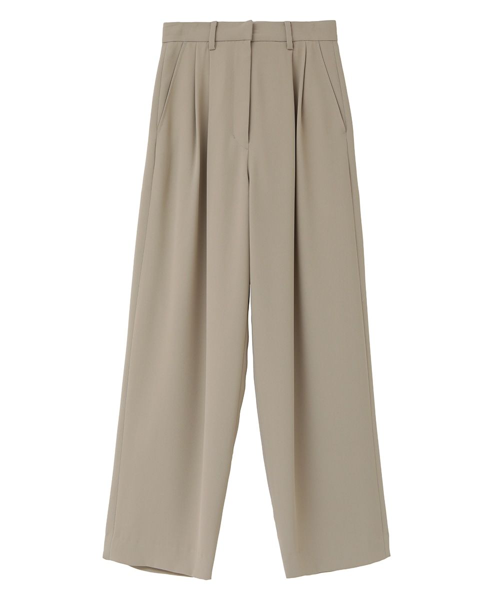 CLANE - ベーシック タック パンツ - BASIC TUCK PANTS - BEIGE