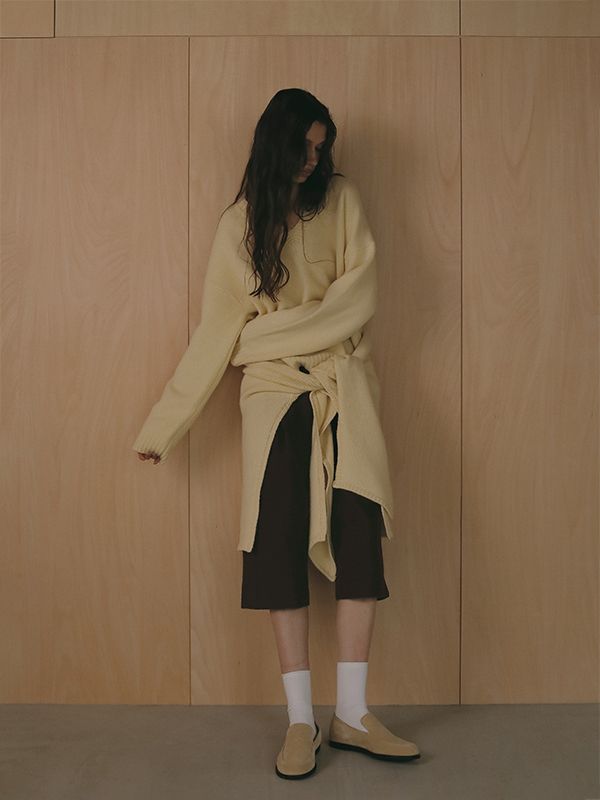 ウールカルゼタックショートパンツ  (BROWN)