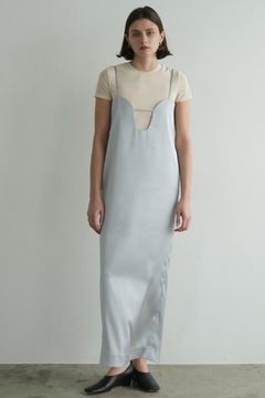 キャミワンピース -  CORSET WAIST CAMISOLE ONEPIECE -BLUE