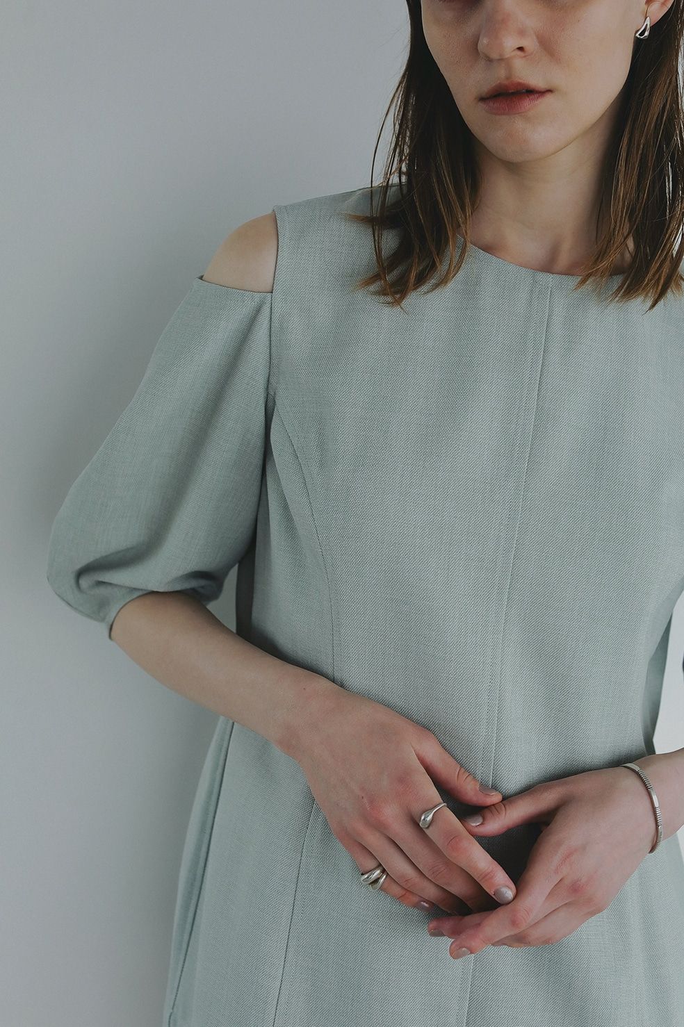 マノフ / MANOF スラッシュショルダートップス - SLASH SHOULDER TOPS - BLACK MANOF マノフ “SLASH SHOULDER TOPS” スラッシュショルダー