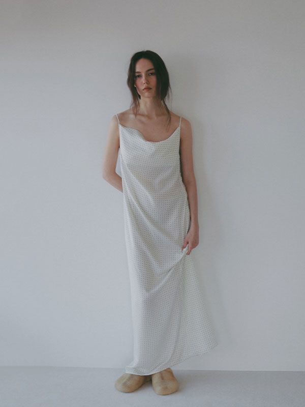 オリジナルドットキャミワンピース （WHITE)