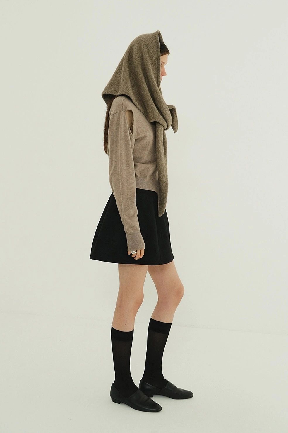 ミニスカート -  CONSTRUCTIVE MINI SKIRT (BLACK)
