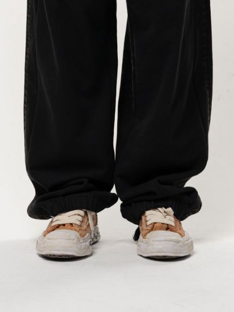 コンバインド スウェット デニム パンツ - Combined Sweat Denim Pants（BLACK)