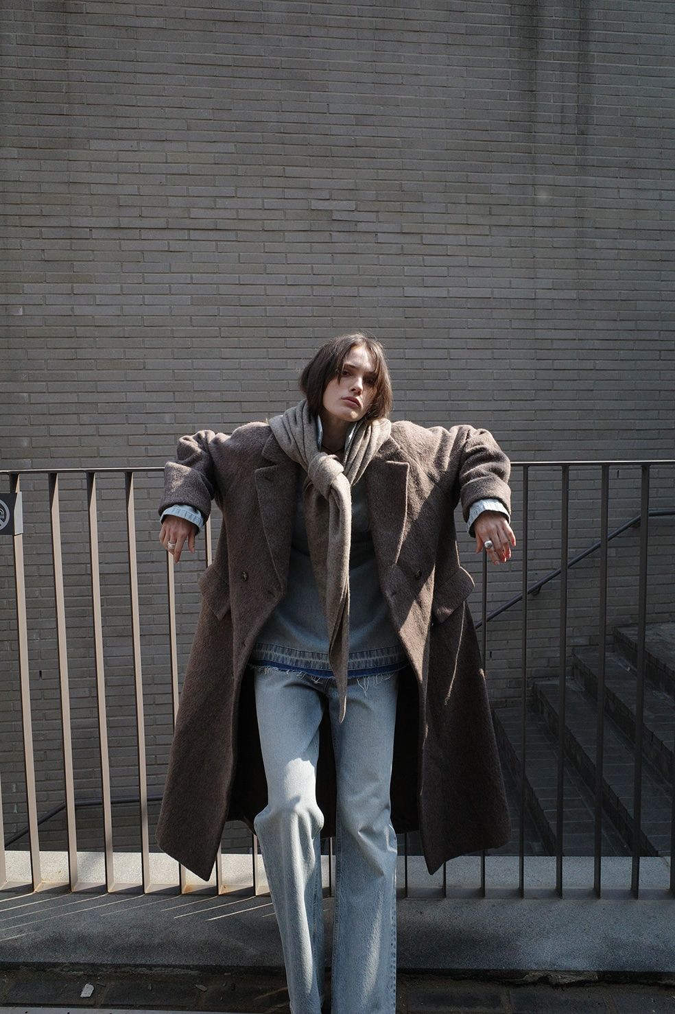 【25AW】ダブルウールロングコート - DOUBLE WOOL LONG COAT BROWN