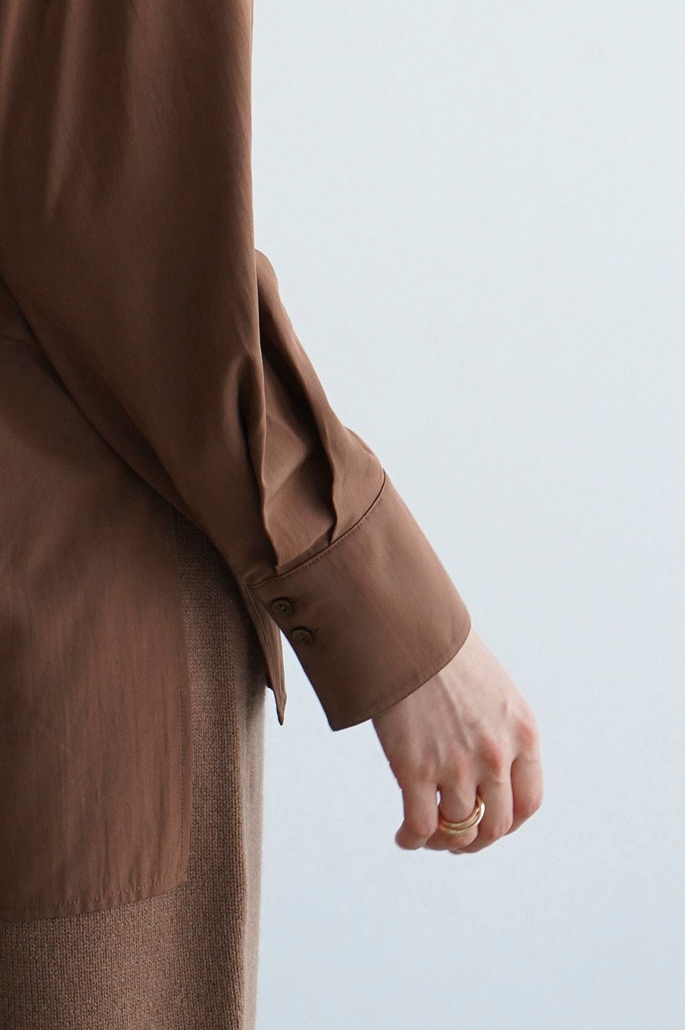 チーフカラートップス - CHIEF COLLAR TOPS - BROWN