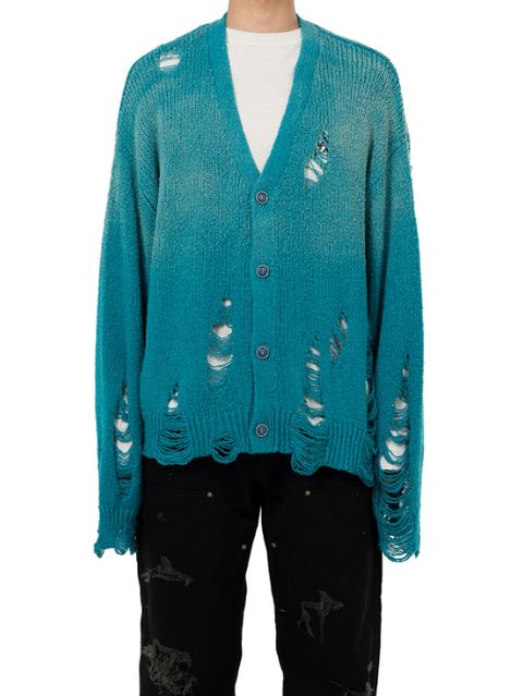 サンフェードライクニットカーディガン - Sun Faded Like Knit Cardigan (BLUE)