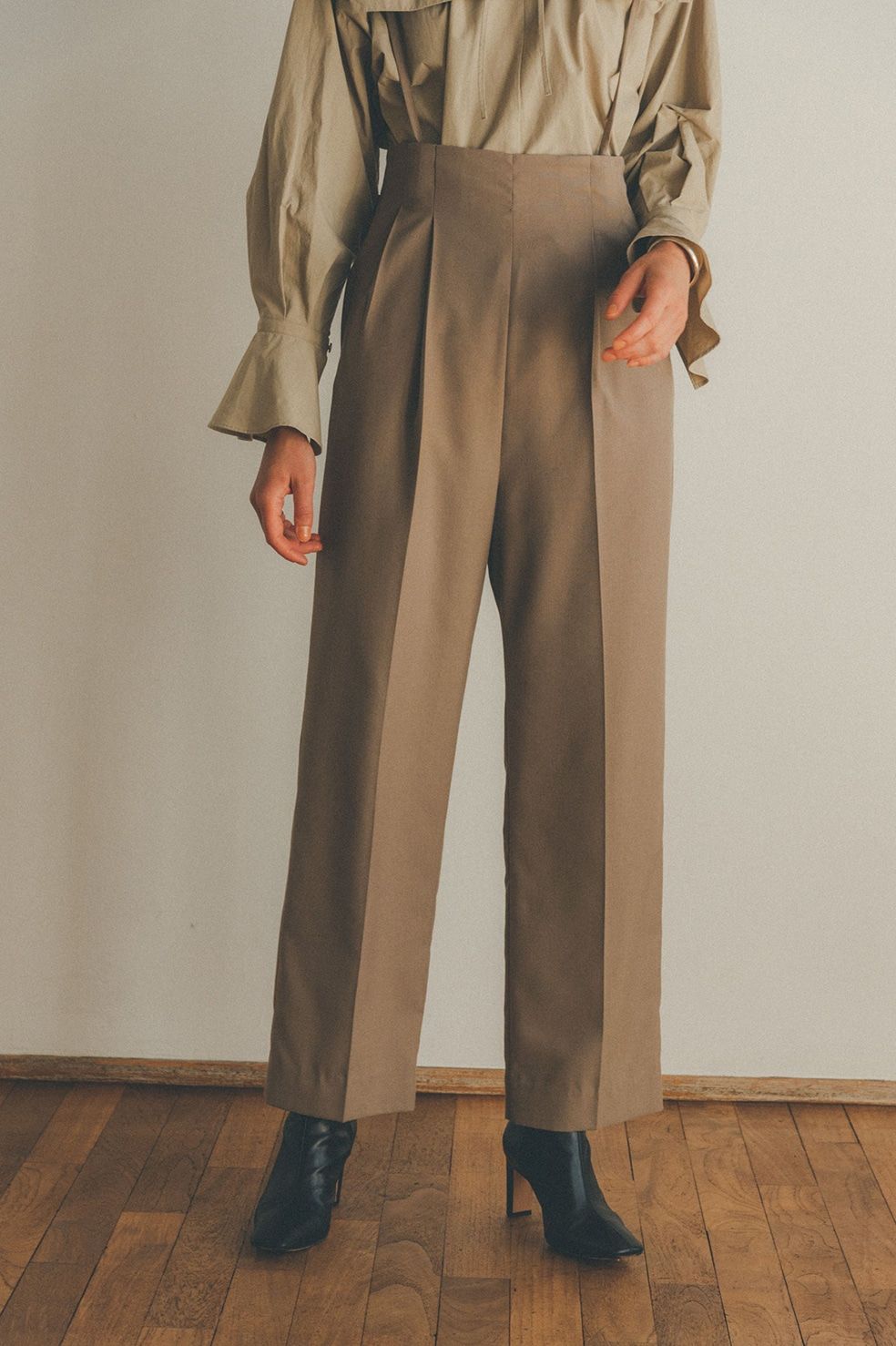 CLANE - 2WAY SUSPENDER PANTS - BEIGE | ADDICT WEB SHOP