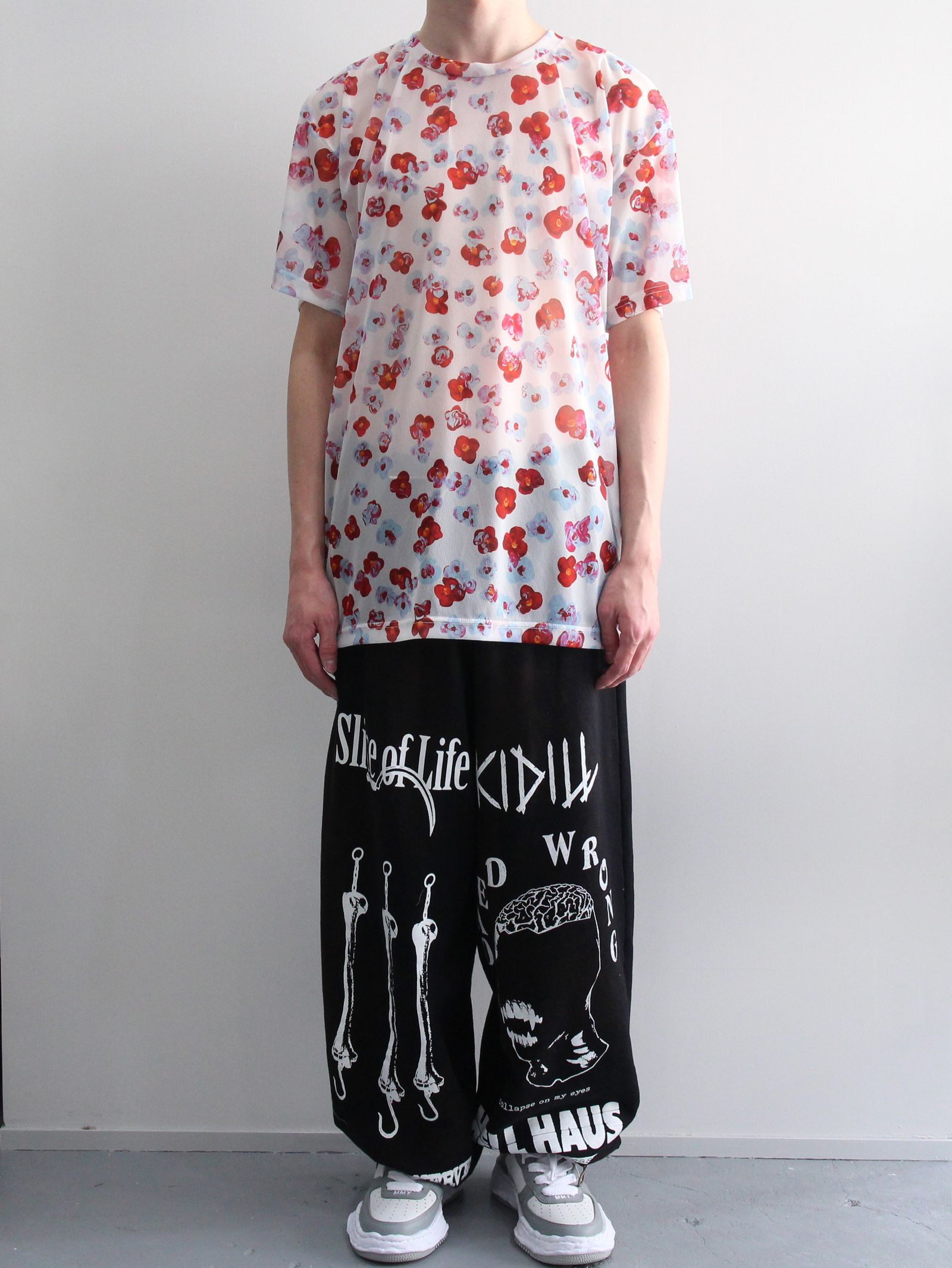 【新品未使用】KIDILL 総柄 SHORT SLEEVE POLY TEE