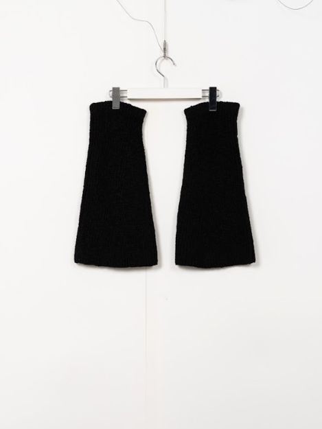 KAMIYA - ニットレッグウォーマー - KNIT LEG WARMERS - BLACK