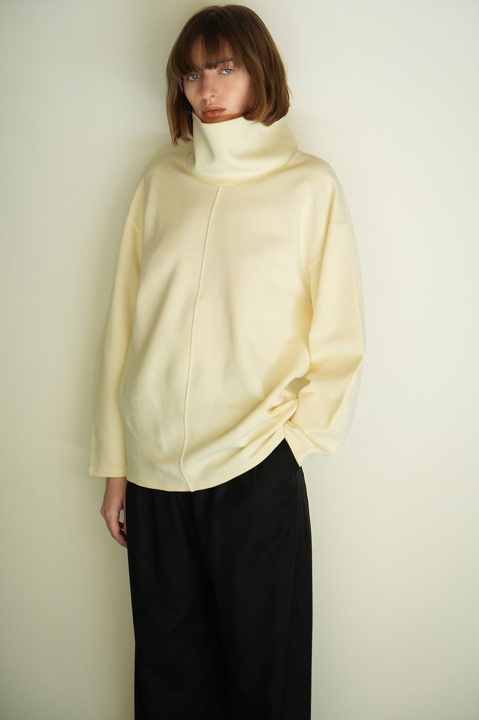 CLANE - スタンドネック ワイド トップス - STAND NECK WIDE TOPS - IVORY | ADDICT WEB SHOP