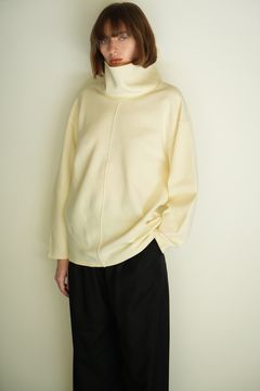 スタンドネック ワイド トップス - STAND NECK WIDE TOPS - IVORY