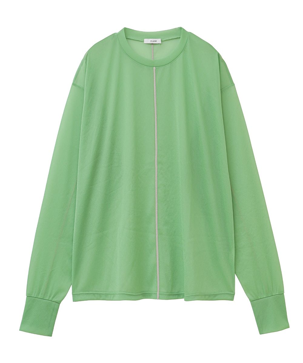 CLANE - LINE SHEER L/S TOPS - GREEN | ADDICT WEB SHOP