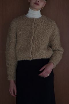 テディベア ハンド ニット トップス - TEDDY BEAR HAND KNIT TOPS - BEIGE
