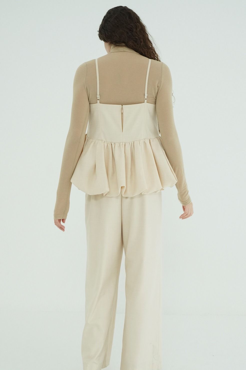 オールインワン -  PEPLUM LAYERED ALL IN ONE (IVORY)