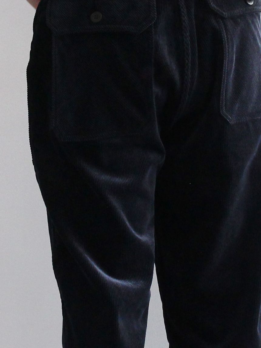 【23-24AW】 コーデュロイ カーゴ パンツ - CARGO PANTS CORDYROY - NAVY