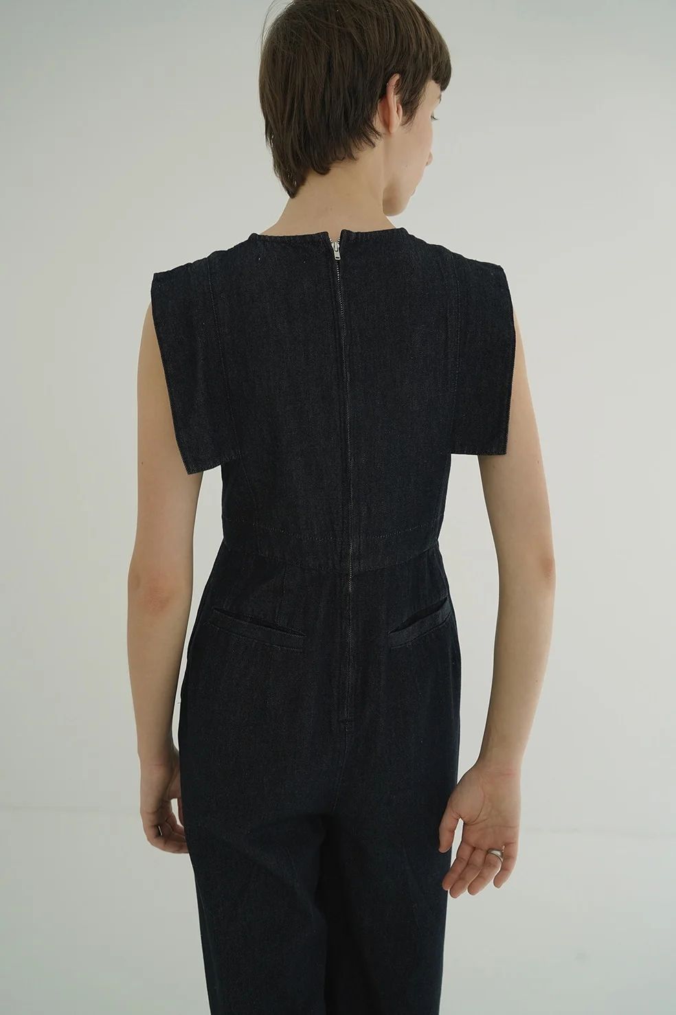 サロペット・オーバーオール・オールインワン CLANE SQUARE SLEEVE ALL IN ONE CLANE - スクエア―スリーブ デニムオールインワン - SQUARE