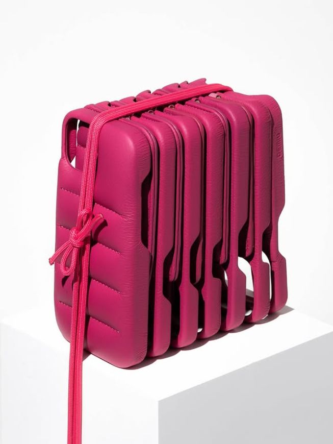 【BALLON バロン】 手帳型 レザーケース iPhone 14～17シリーズ対応 (マゼンダピンク）