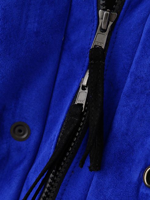 レザーマウンテンパーカー - LEATHER MOUNTAIN PARKA -BLUE