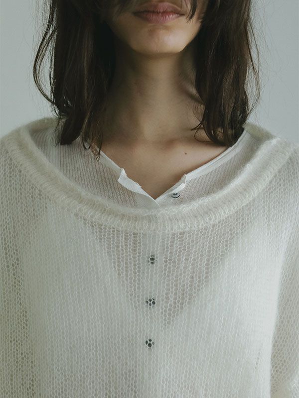 スーパーキッドモヘヤニットプルオーバー - WHITE