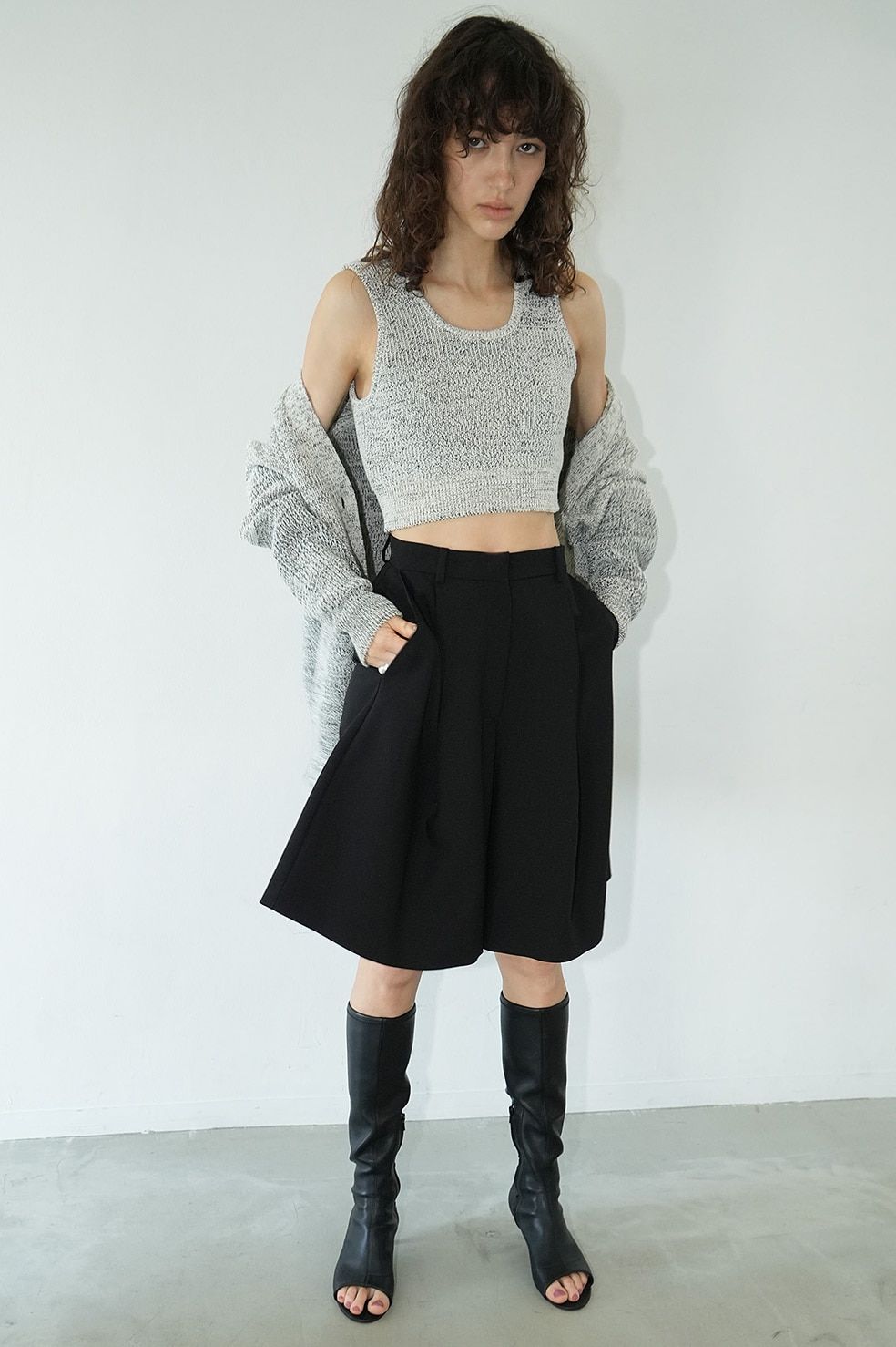 CLANE - BUSTIER SET KNIT CARDIGAN - MIX - カーディガン ショート ...