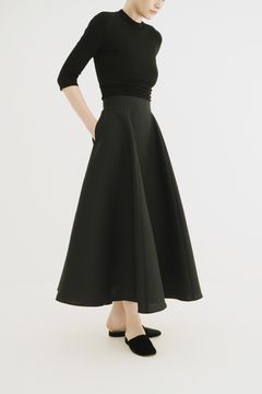 ボリュームフレアスカート -  VOLUME FLARE SKIRT (BLACK)