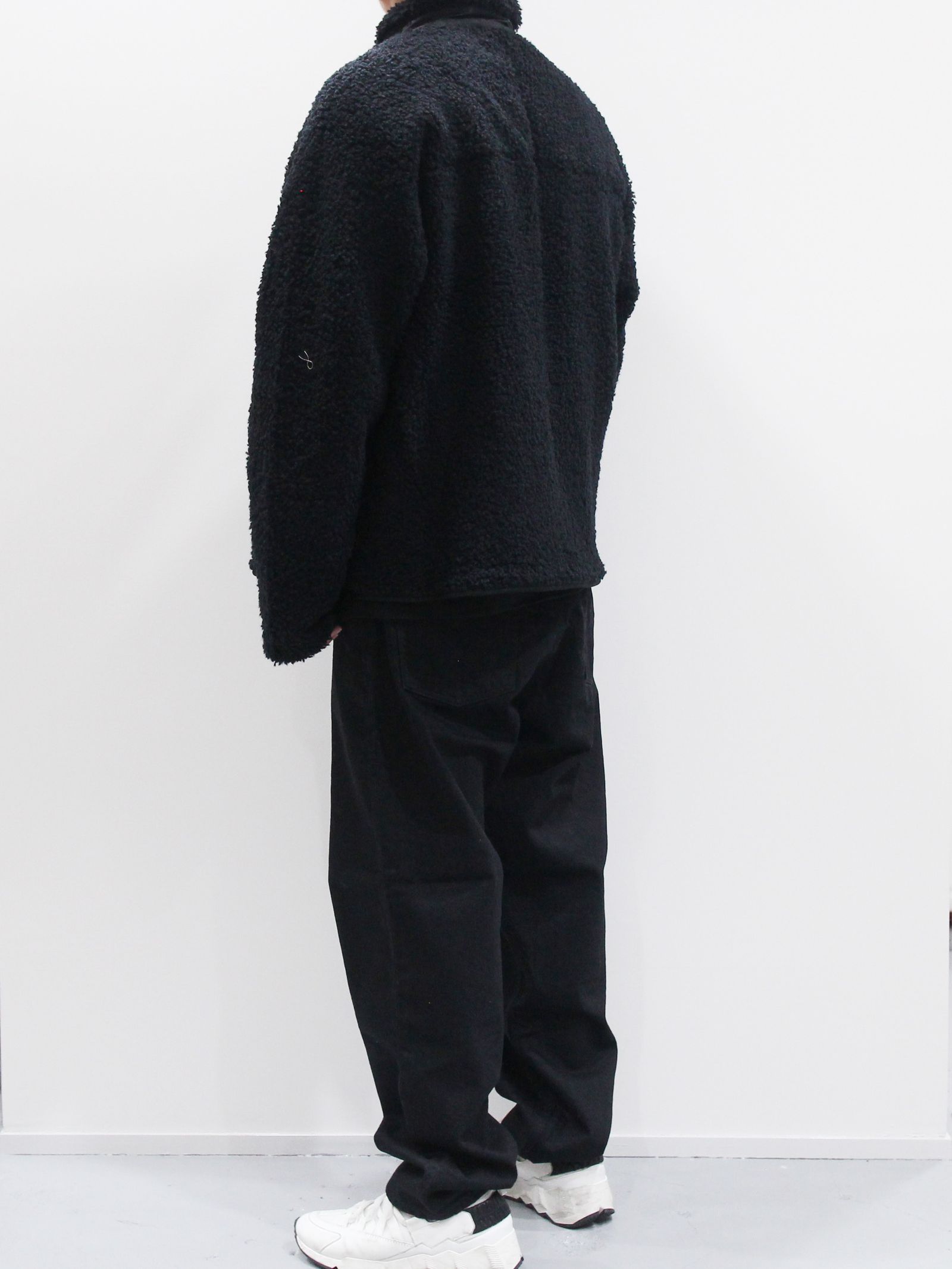 ニットブルゾン - "KNIT BLOUSON - Alpaca/Wool -" BLACK