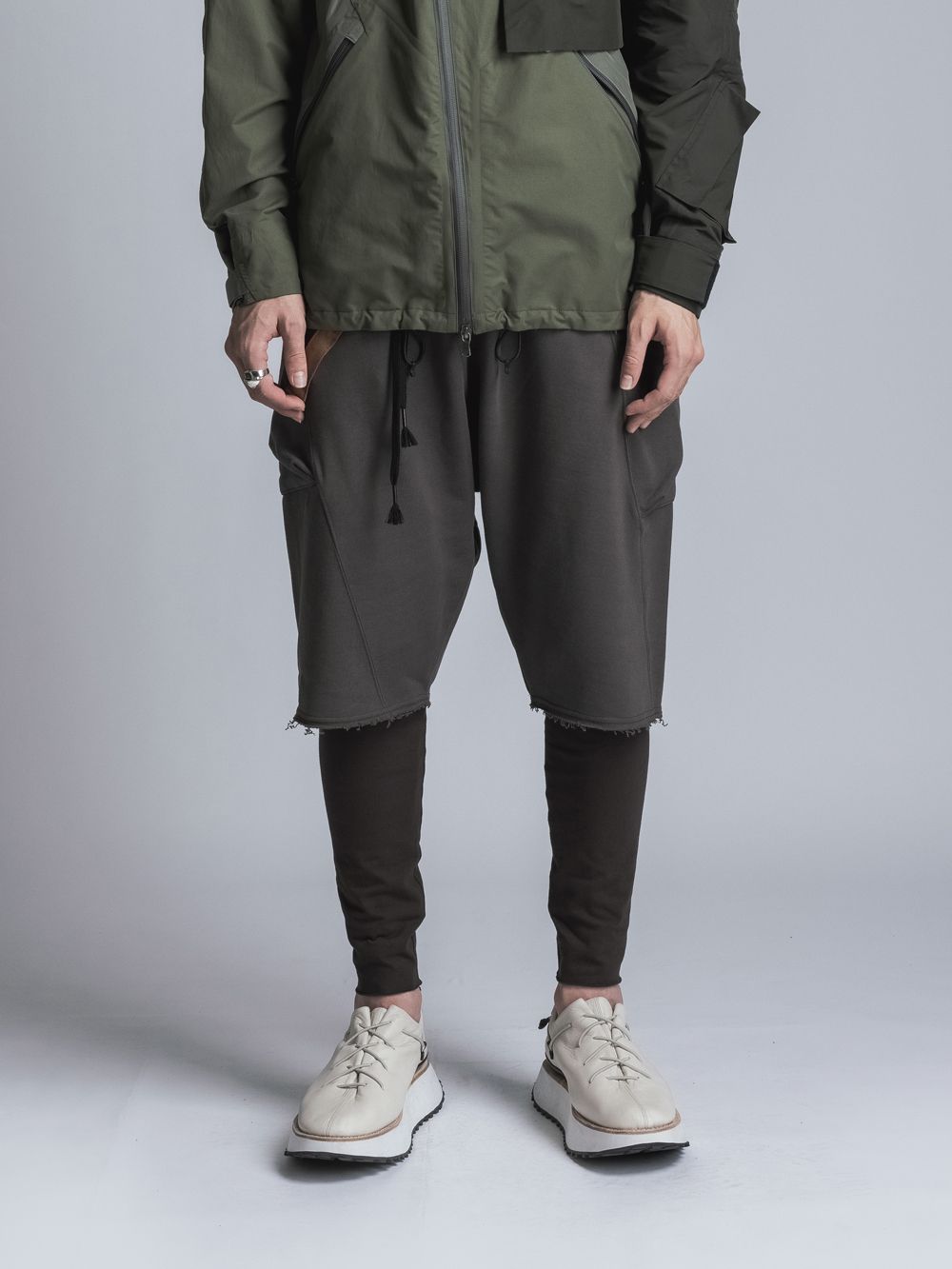 スウェットショーツ -  B/GREY