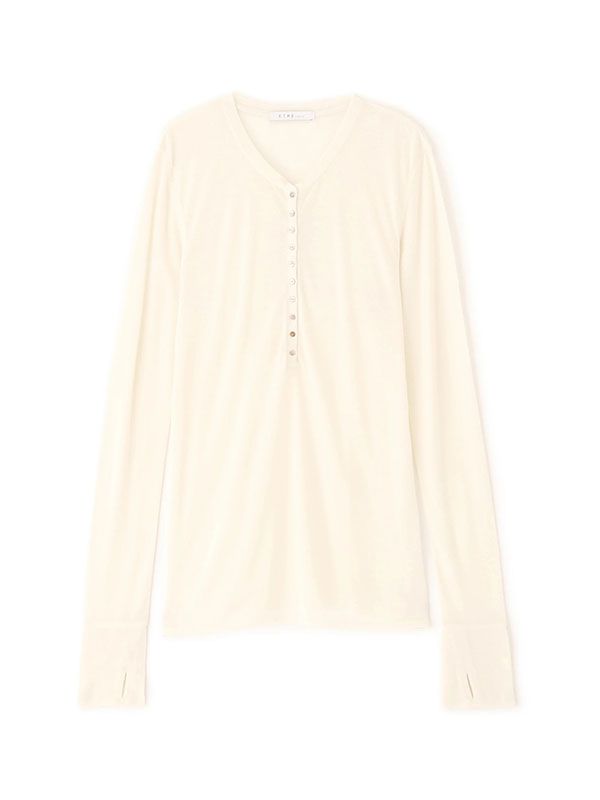 ウールフライスヘンリーネックプルオーバー（IVORY）