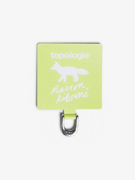 【Topologie / トポロジー】 フォンストラップ アダプター ナイロン製 リング付き 45×45mm Citron vert