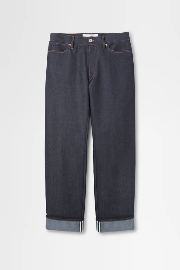 ストレートデニムパンツ - denim pant in wool denim （INDIGO)