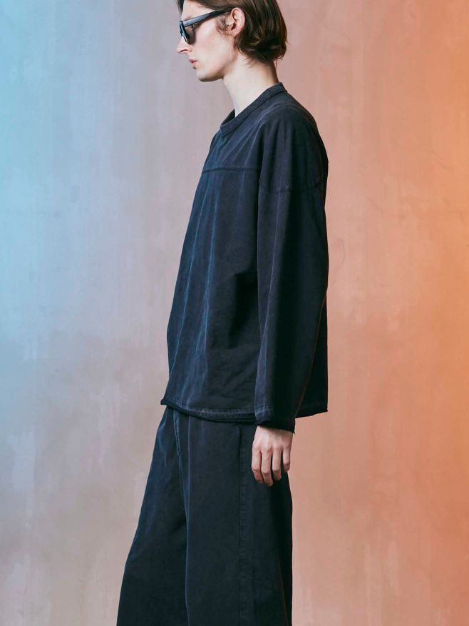 ロングスリーブ カットソー - CPigment-Dye Sweat Prime-Over Football Crew Neck Long-Sleeve T-Shirts