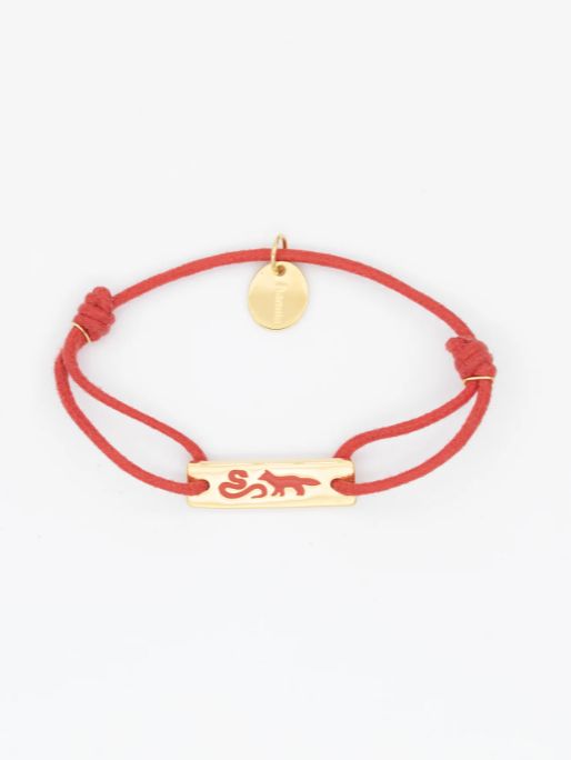 ★MAISON KITSUNE★ HANOIA LUNAR YEAR コード ブレスレット 白 MAISON KITSUNÉ - Maison Kitsuné x Hanoia LUNAR YEAR - コード