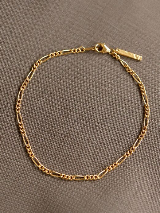 フィガロチェーンブレスレット GD ゴールド シンプル デザイン ユニセックス アクセサリー