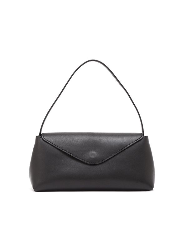 ナローショルダーソフトレザーミニバッグ (BLACK)