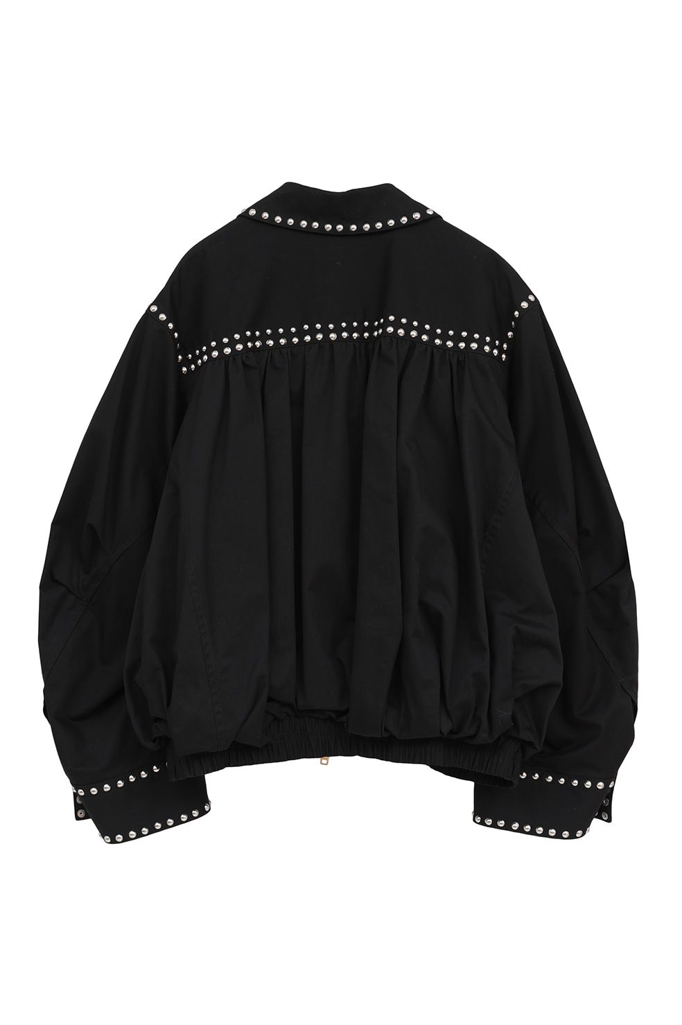スタッズ ドリズラージャケット - W COLOR STUDDED DRIZZLER JACKET (BLACK)