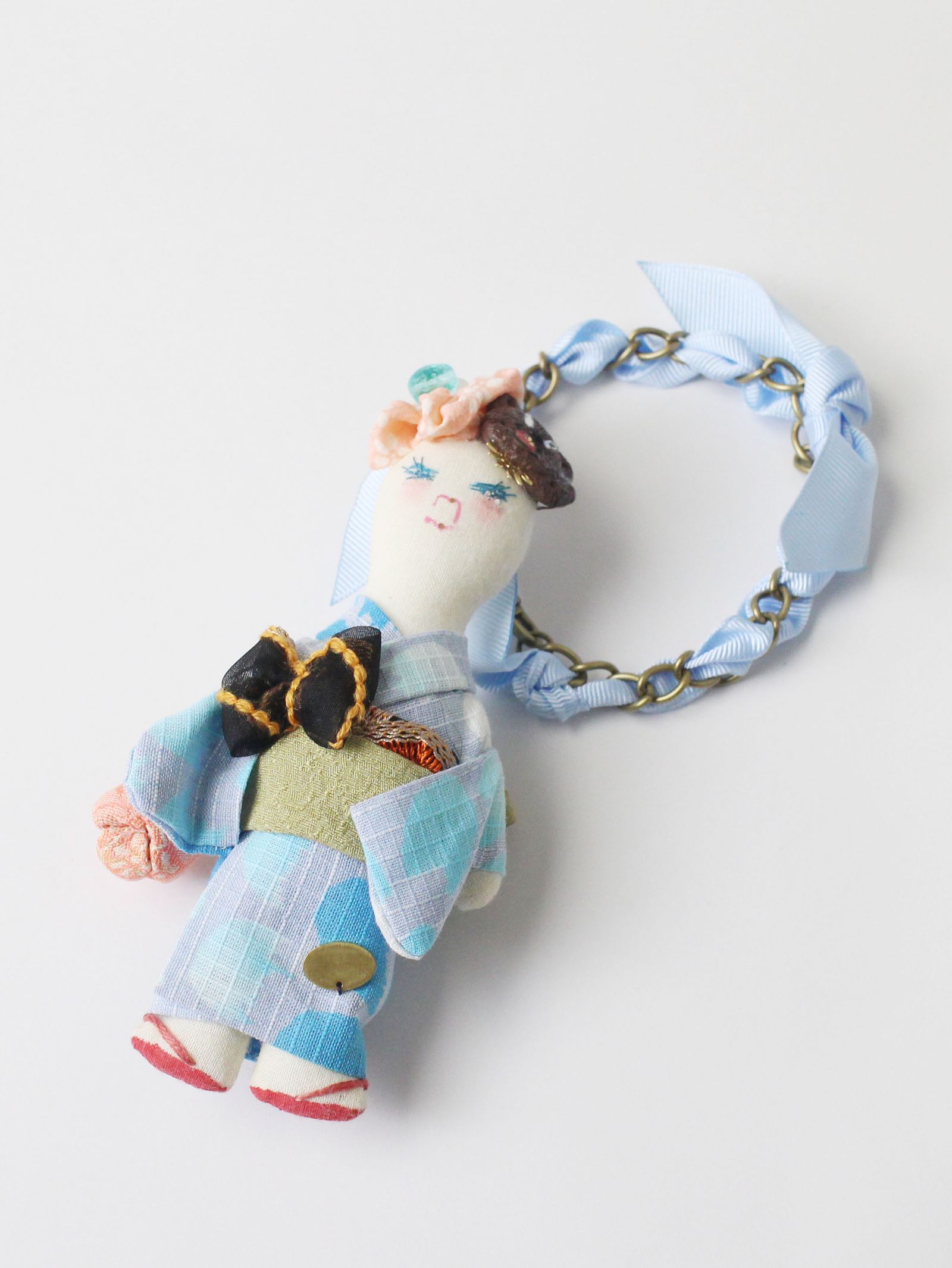 浴衣 ドールチャーム - YUKATA BEAR  BLUE