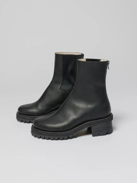 バック ジップ アップ ブーツ - VI-3684-09 - A-BLACK