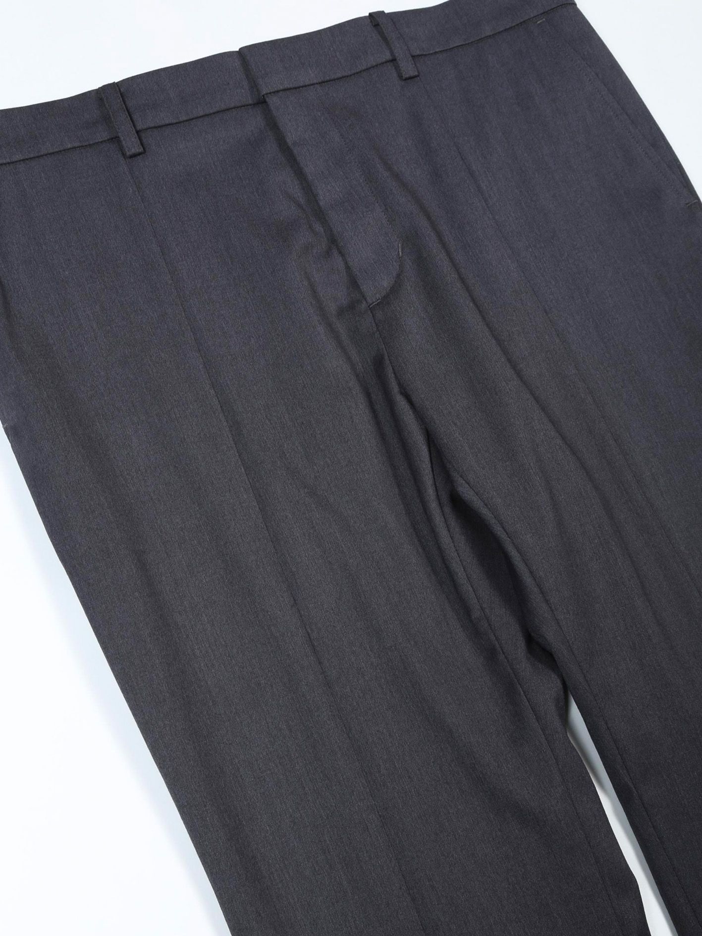 T/Rギャバストレッチフロントスリットフレアパンツ - Slit Flare Pants - CHARCOAL